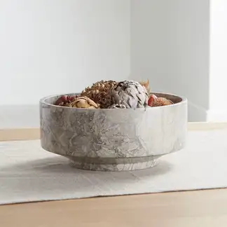 CRATE & BARREL - Bowl De Mármol Gris