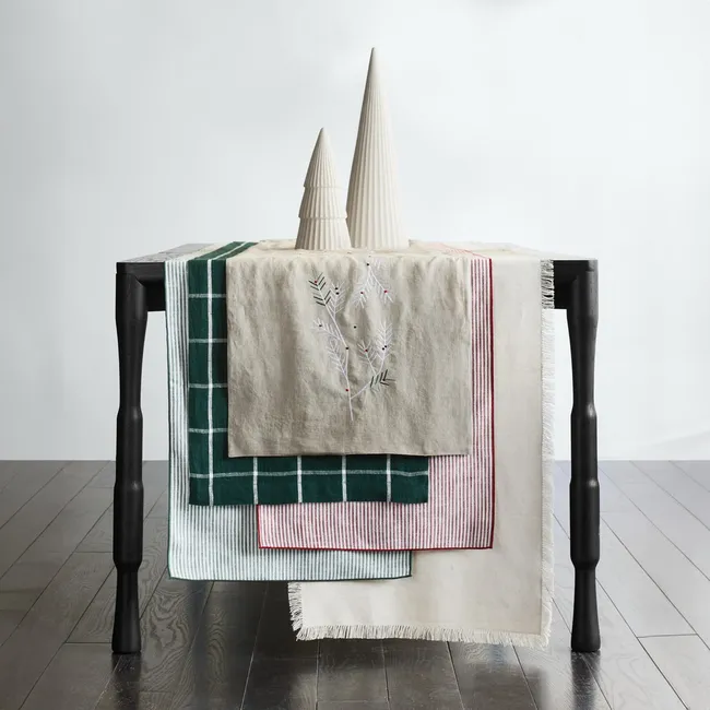 CRATE & BARREL - Camino Mesa Lino Marin Crate&Barrel