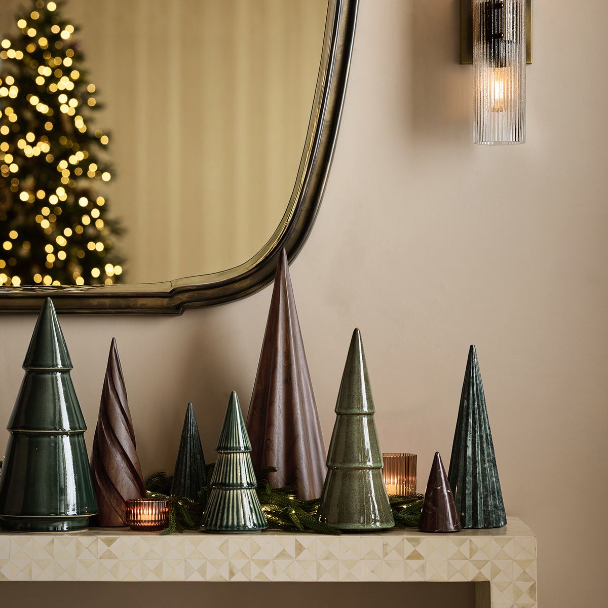 CRATE & BARREL - Árbol Navideño Madeira 30 Cm Crate & Barrel