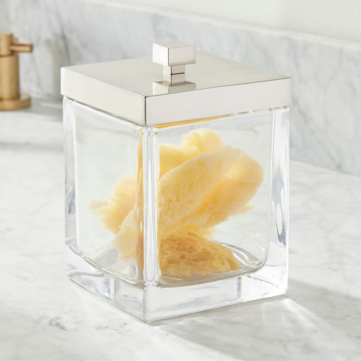 CRATE & BARREL - Contenedor Stretten Nickel Grande