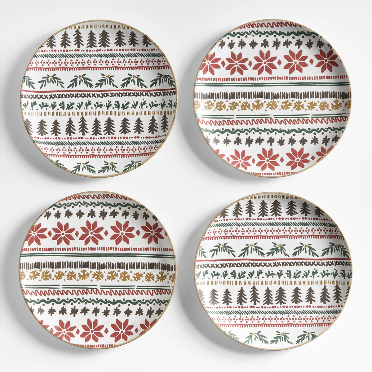 CRATE & BARREL - Set 4 Platos Ensalada Fair Crate & Barrel