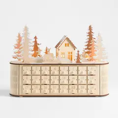 CRATE & BARREL - Calendario Adviento Bosque Madera