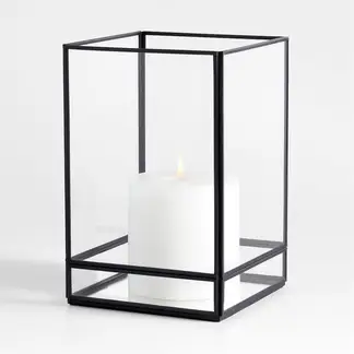 CRATE & BARREL - Candelabro Hurricane Jasper Crate&Barrel