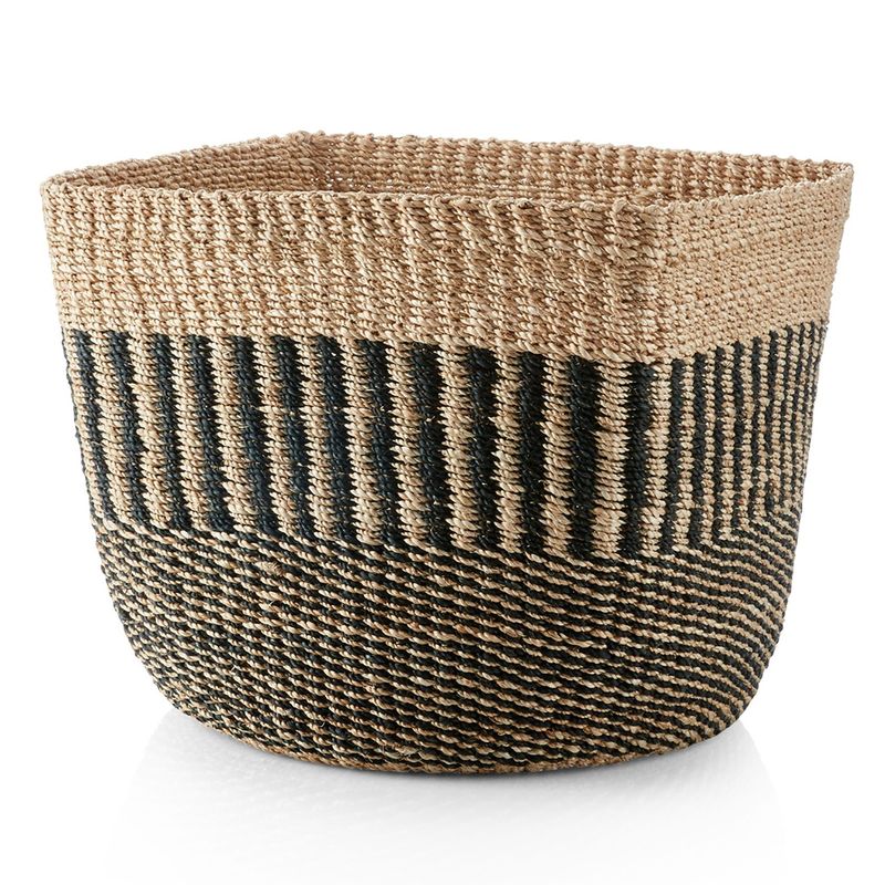 CRATE & BARREL - Canasto Briget Negra Pequeño