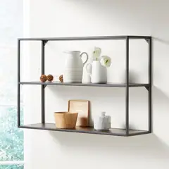 CRATE & BARREL - Repisa Booker Rectangular Doble