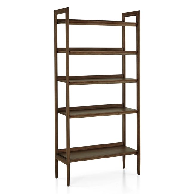 CRATE & BARREL - Estantería Ancha Tate Nogal Crate & Barrel