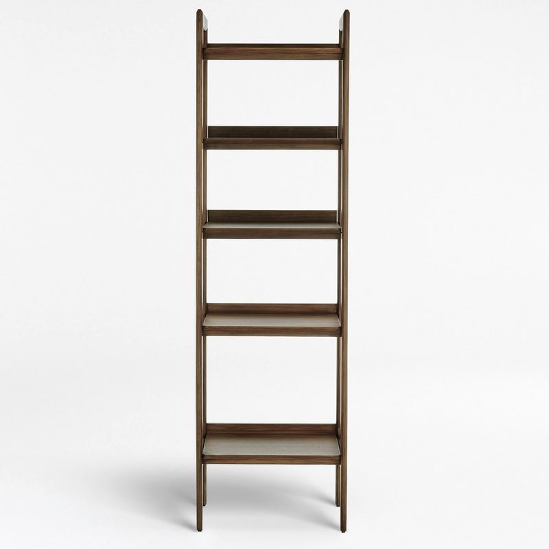 CRATE & BARREL - Estantería Angosta Tate Nogal Crate & Barrel