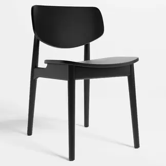 CRATE & BARREL - Silla De Comedor Paolo Madera Negra