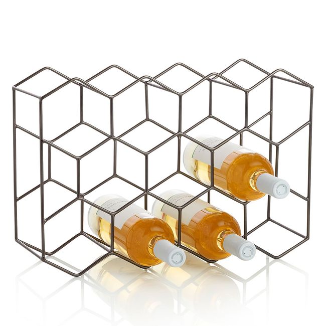 CRATE & BARREL - Soporte Para 11 Vinos Grafito Crate & Barrel