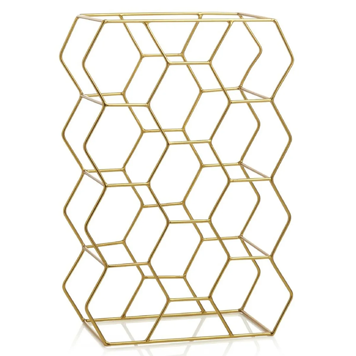 CRATE & BARREL - Soporte Para 11 Vinos Dorado Crate & Barrel