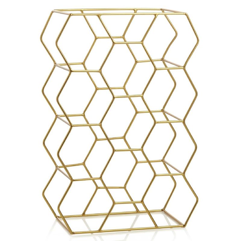 CRATE & BARREL - Soporte Para 11 Vinos Dorado Crate & Barrel