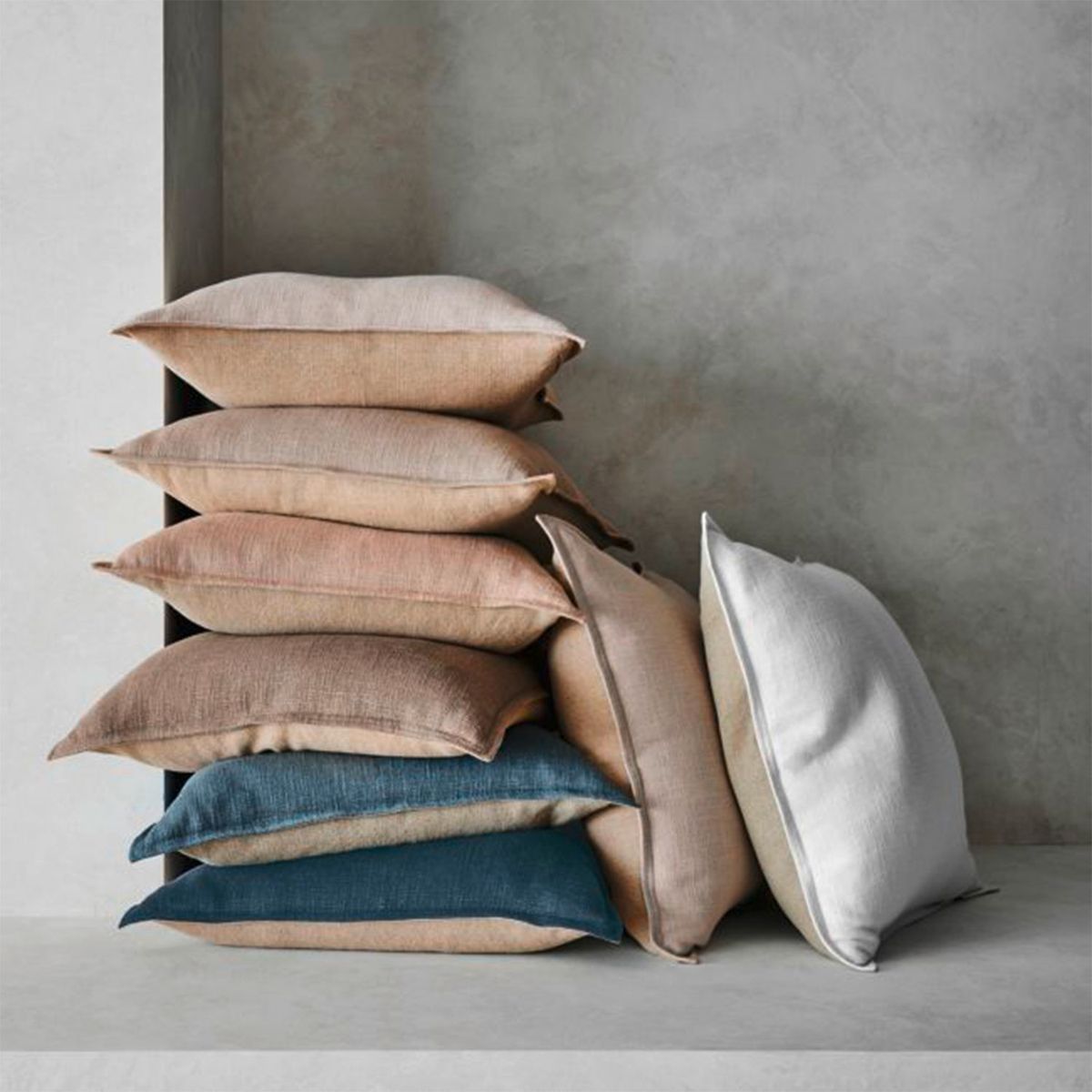 CRATE & BARREL - Funda Cojin Lino Delavan 50X50Cm Crate & Barrel