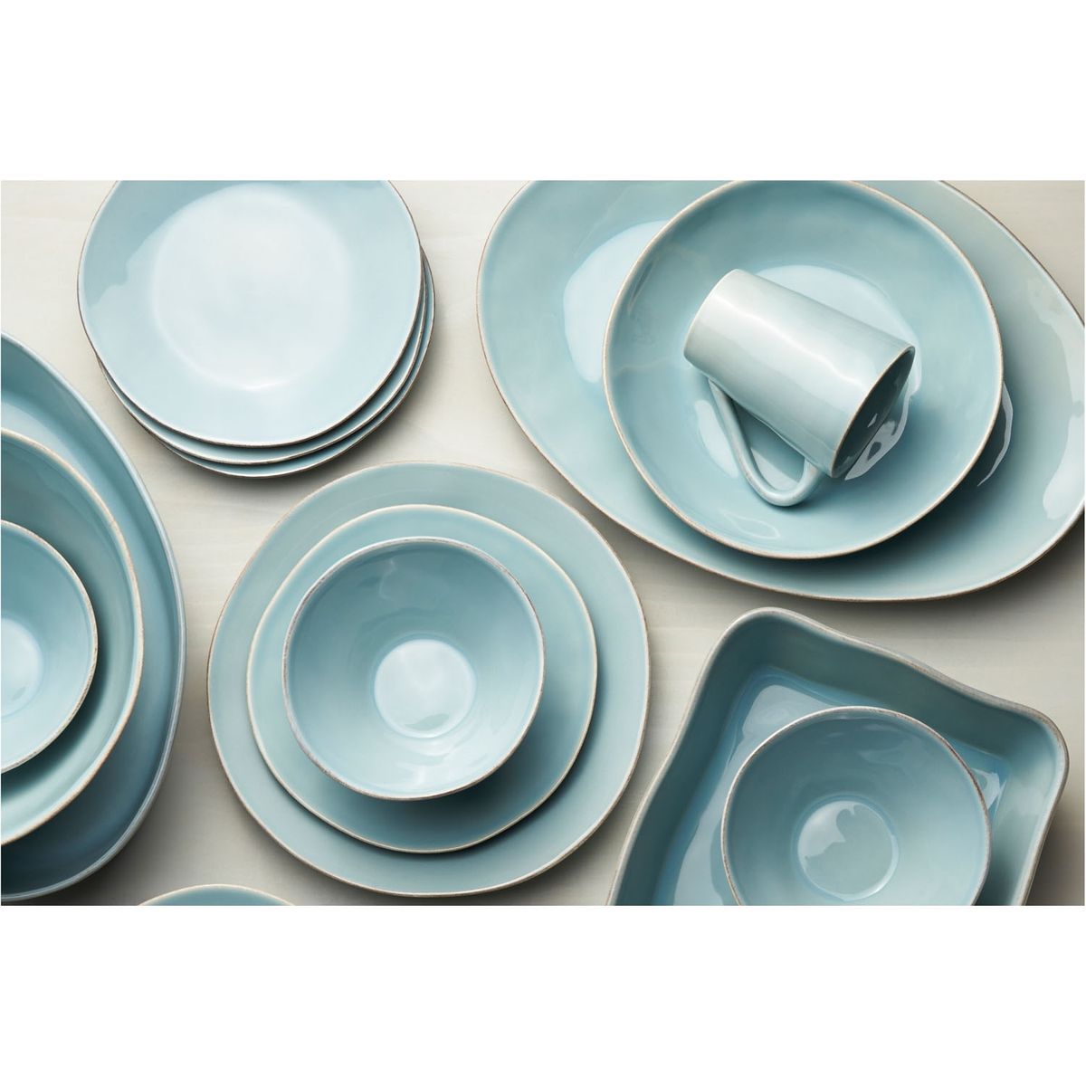 CRATE & BARREL - Bowl Servir Grande Marin Azul Crate & Barrel