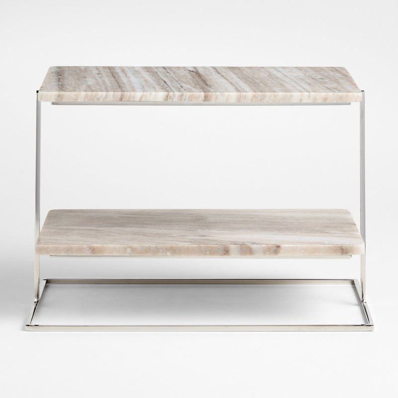 CRATE & BARREL - Set 2 Piezas Servir Tuscan Mármol Crate & Barrel