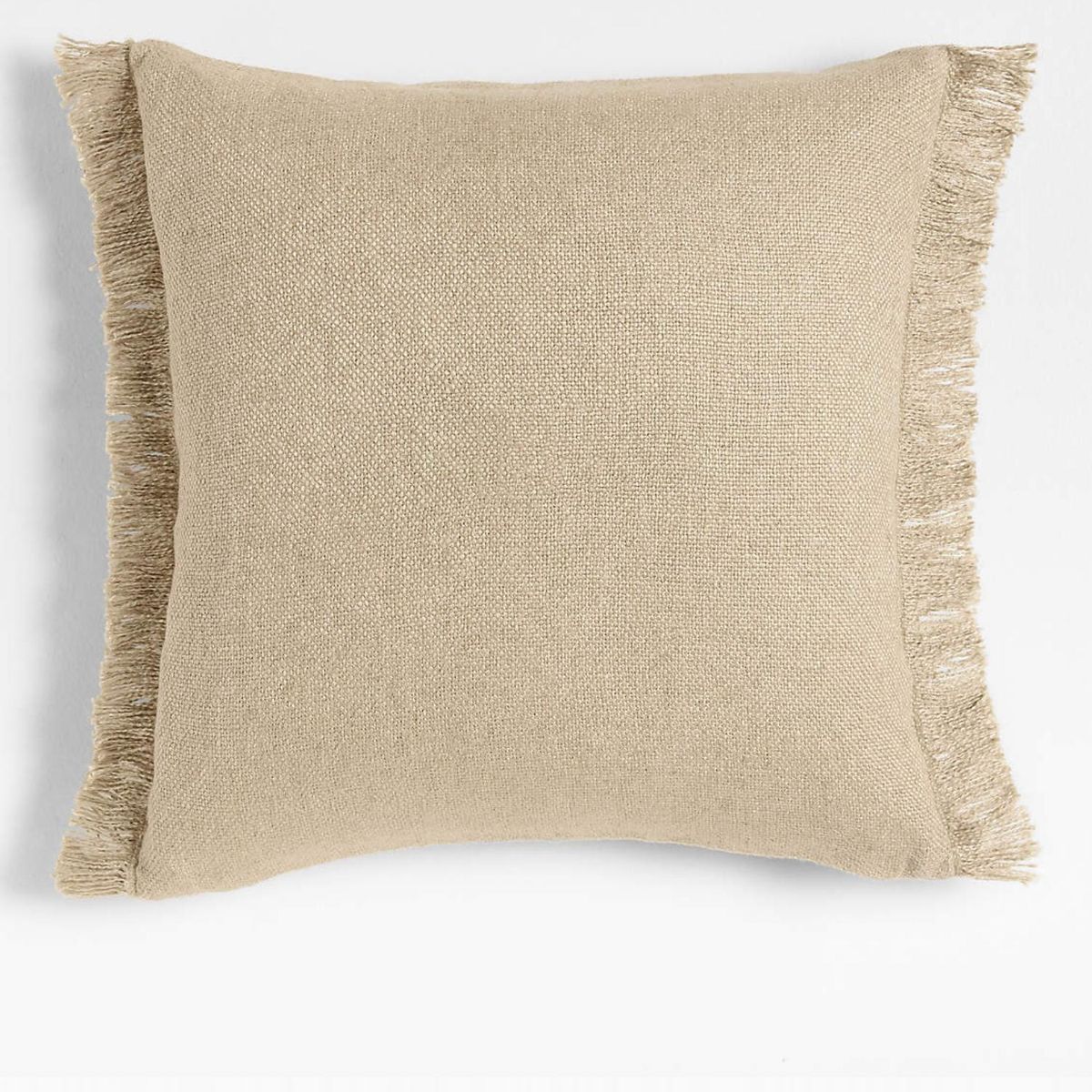 CRATE & BARREL - Funda Cojin 60cm Flecos Taupe Lino