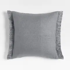 CRATE & BARREL - Funda Cojín Fringe 60x60Cm Smoke B