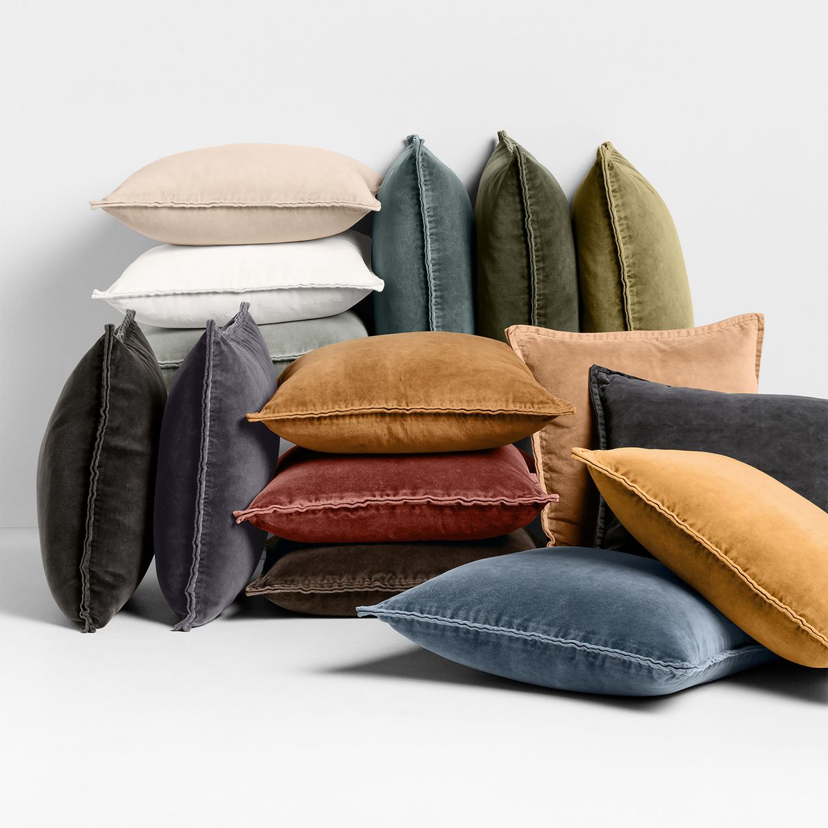 CRATE & BARREL - Funda Cojín Velvet 50x50Cm Indigo Crate & Barrel