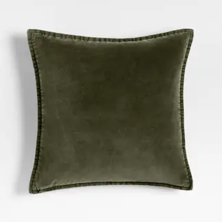 CRATE & BARREL - Funda Cojín Velvet 50x50Cm Burnt