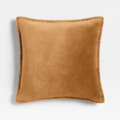 CRATE & BARREL - Funda De Cojín Cognac Organic 50X50Cm