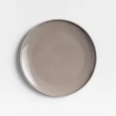 CRATE & BARREL - Plato Ensalada Tour Taupe Porcelana