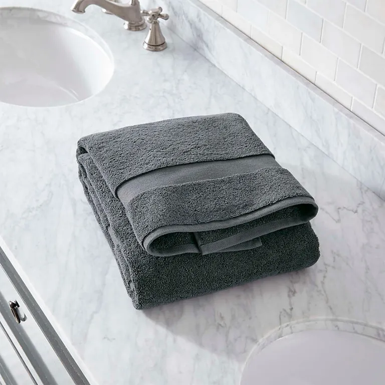 Toalla Baño Algodón Turco 800Gr Gris