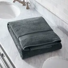 CRATE & BARREL - Toalla De Baño Algodón Turco 800 Grs Gris