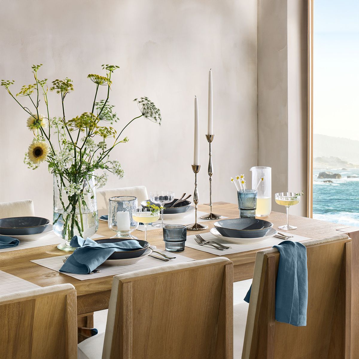 CRATE & BARREL - Bowl Bajo Marin Slate Crate & Barrel