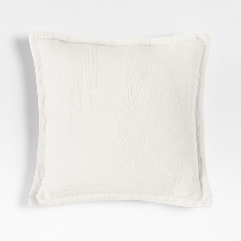 CRATE & BARREL - Funda Cojín Ivory Hoja 50Cmcrate & Barrel