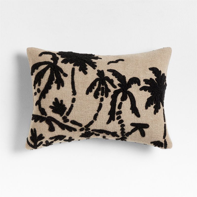 CRATE & BARREL - Funda Cojín Praia Negro Reversible Crate & Barrel