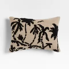 CRATE & BARREL - Funda Cojín Praia Negro Reversible
