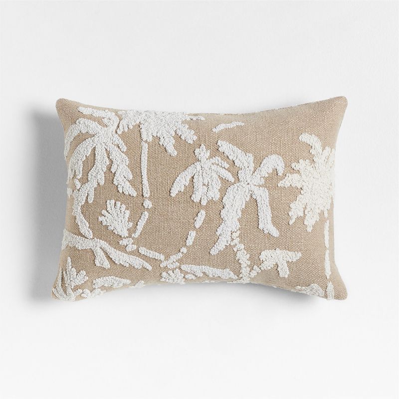 CRATE & BARREL - Funda Cojín Praia Blanco Reversible Crate & Barrel