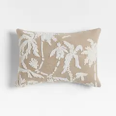 CRATE & BARREL - Funda Cojín Praia Blanco Reversible