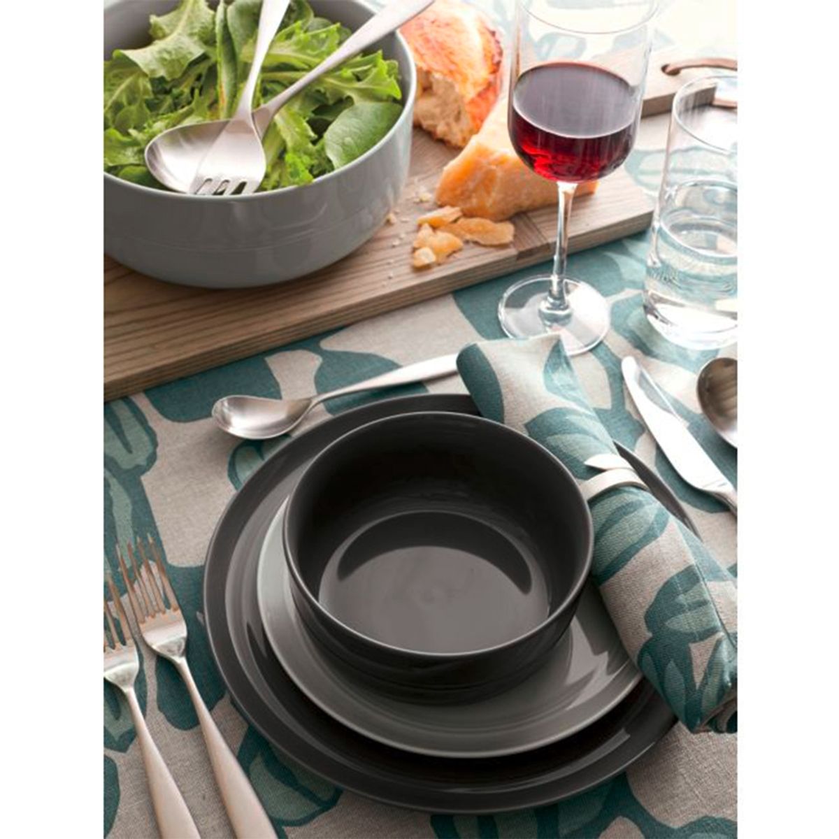 CRATE & BARREL - Bowl De Servir Gris Claro Hue
