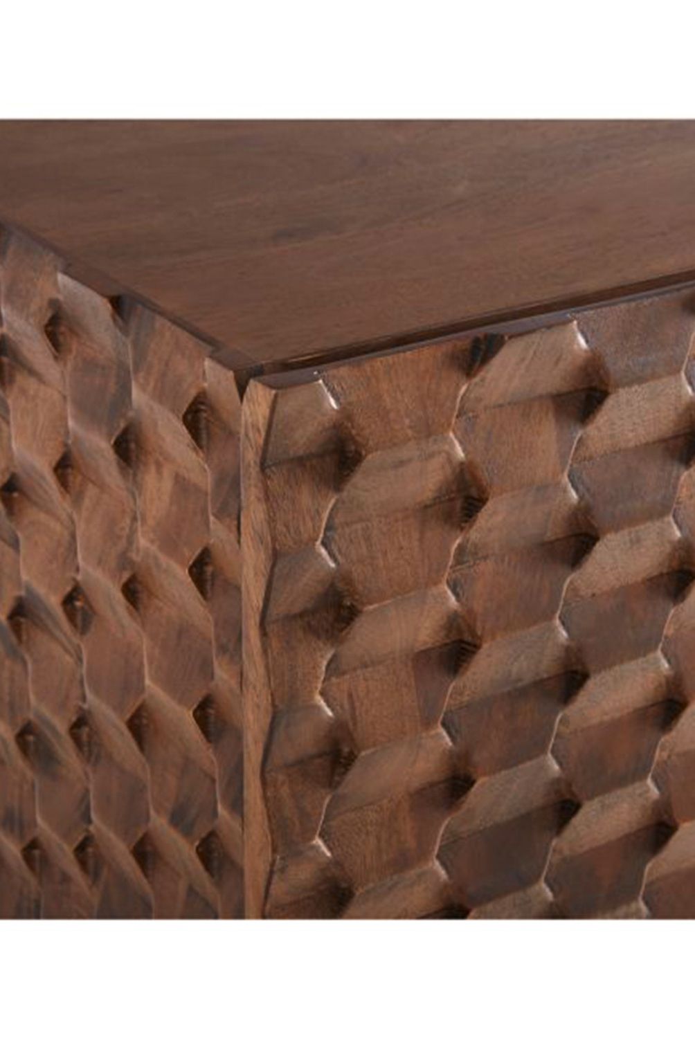 CRATE & BARREL - Gabinete Bar Raffael Madera Tallada