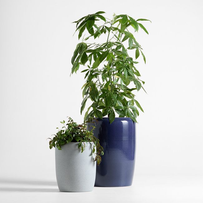 CRATE & BARREL - Maceta Belize Azul 60X43 Cm Int/Ext Crate & Barrel