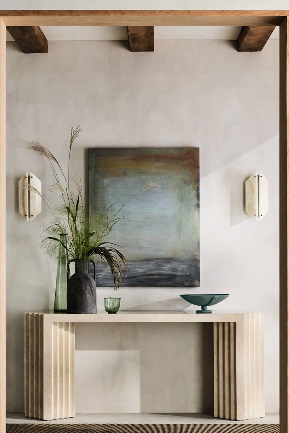 CRATE & BARREL - Arrimo Consola 76X36X172 Cm Crate & Barrel