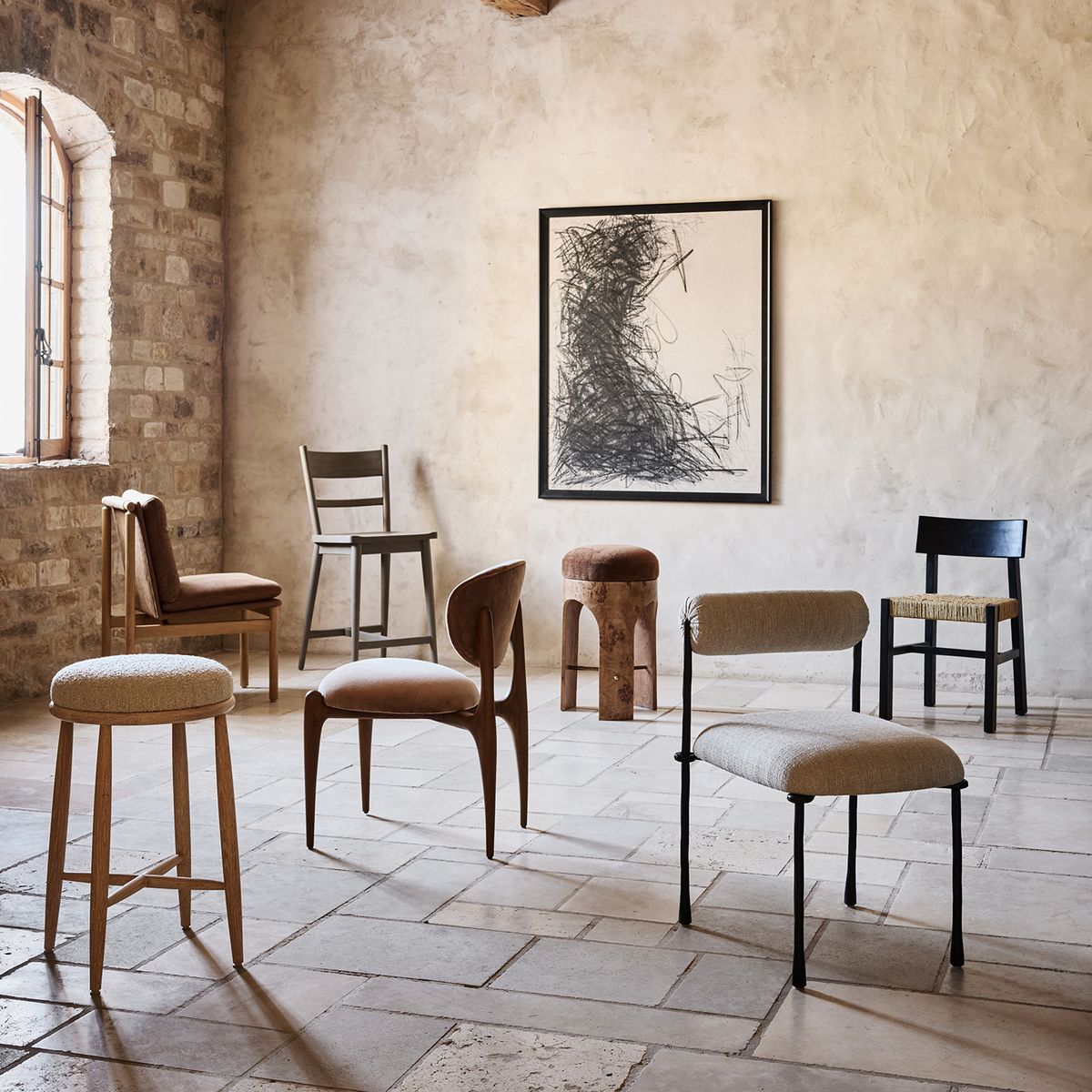 CRATE & BARREL - Silla De Comedor Brussels Metal Crate & Barrel