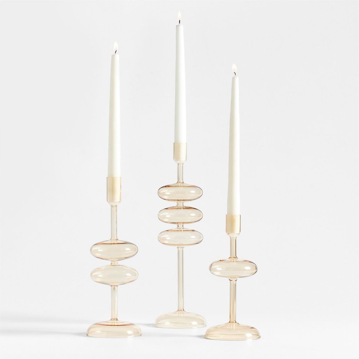 CRATE & BARREL - Candelabro Venezia Champagne Crate & Barrel