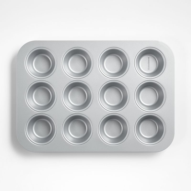 CRATE & BARREL - Molde 12 Muffins Plateado Crate & Barrel