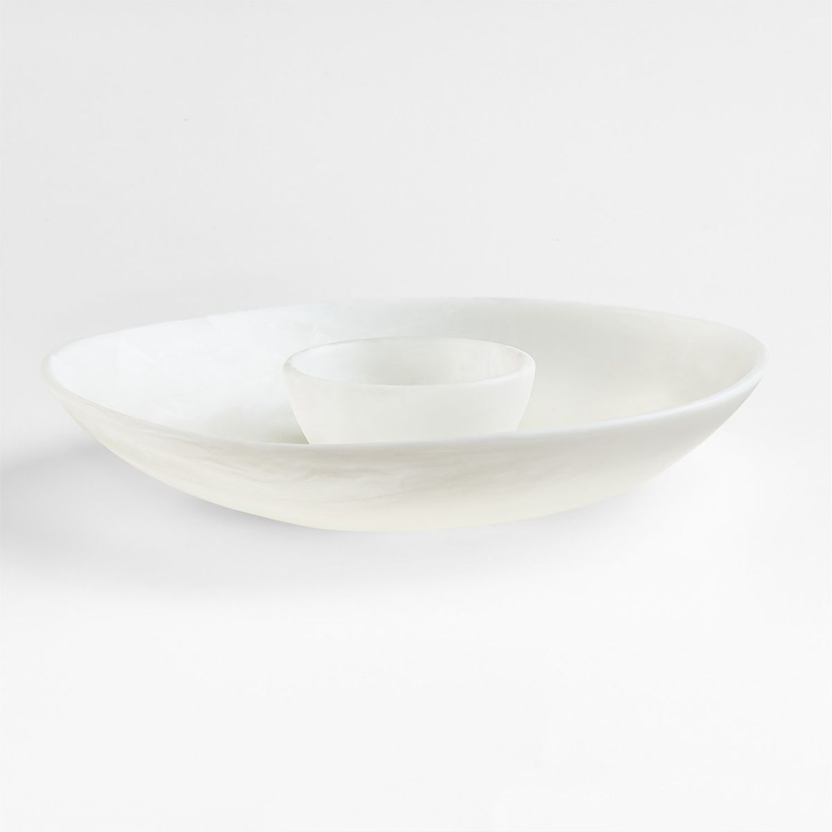 CRATE & BARREL - Cuenco Naya Blanco Resina Crate & Barrel