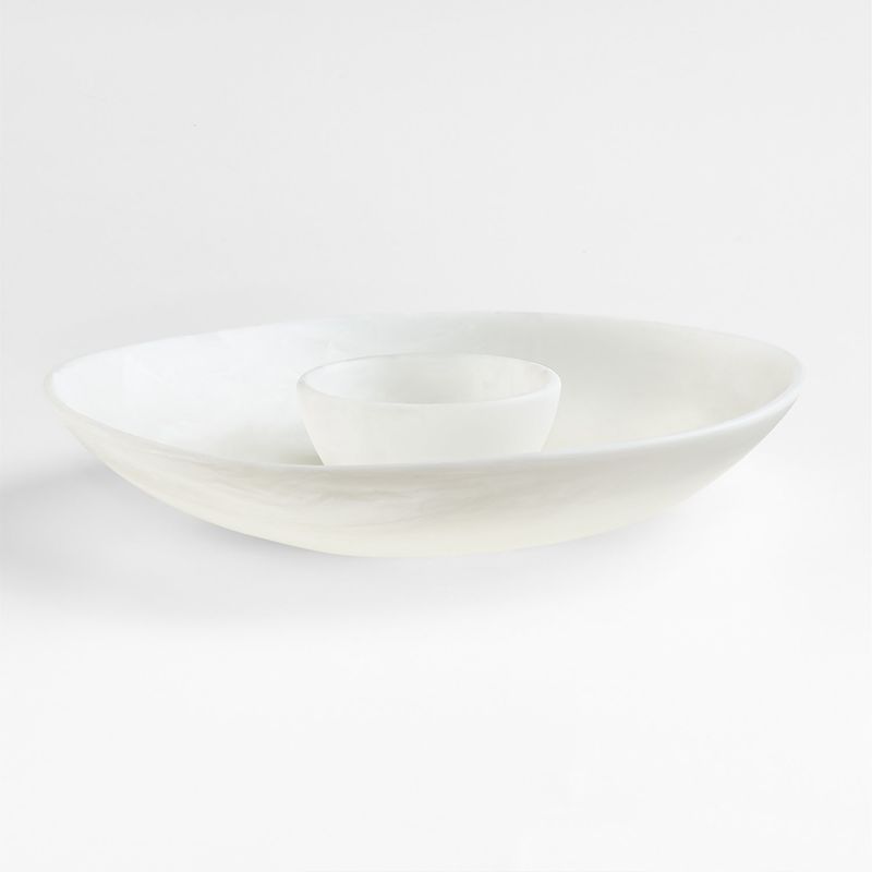 CRATE & BARREL - Cuenco Naya Blanco Resina Crate & Barrel