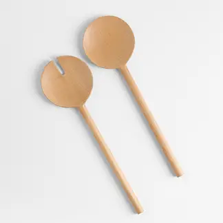 CRATE & BARREL - Set 2 Piezas Servir Ensalada Fresno
