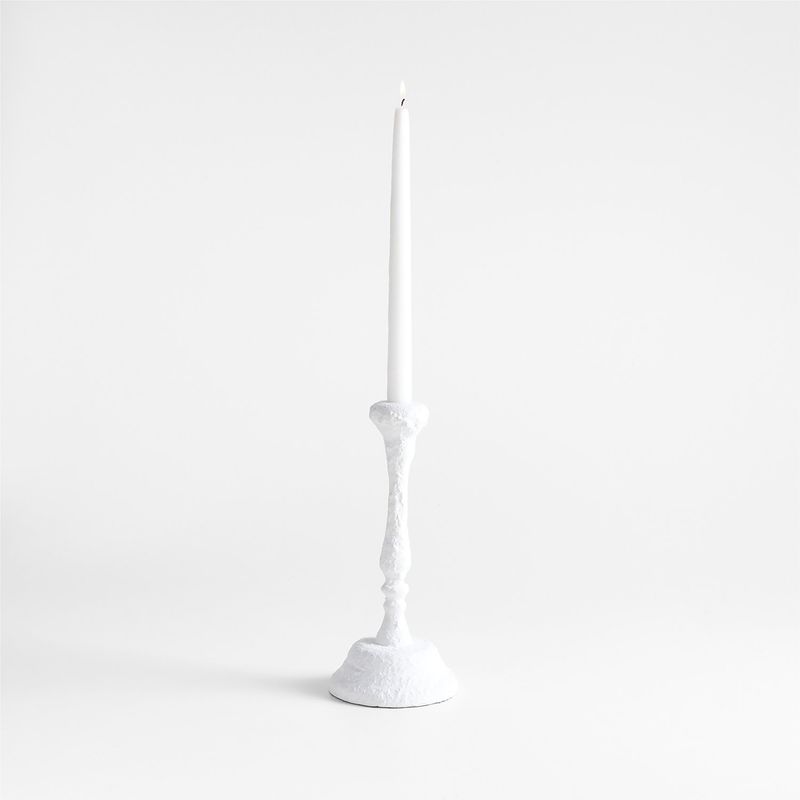 CRATE & BARREL - Candelabro Sonara Blanco 28Cm Crate & Barrel
