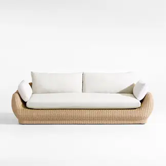 CRATE & BARREL - Sofá Exterior Ipanema Mimbre Con Co