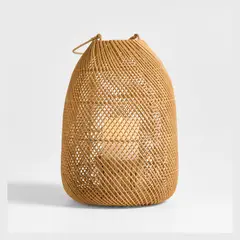 CRATE & BARREL - Farol Rota Tejido Natural L