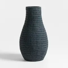 CRATE & BARREL - Jarrón Oaxaca Negro Mache 41Cm