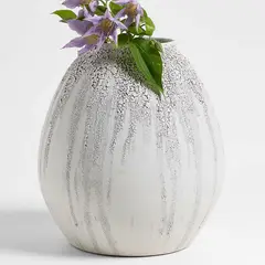 CRATE & BARREL - Jarrón Cerámica Toluca 33Cm