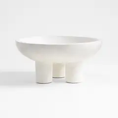 CRATE & BARREL - Centro De Mesa Bowl Tres Pies Cerámica