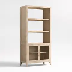 CRATE & BARREL - Estantería Clairemont Madera Natur