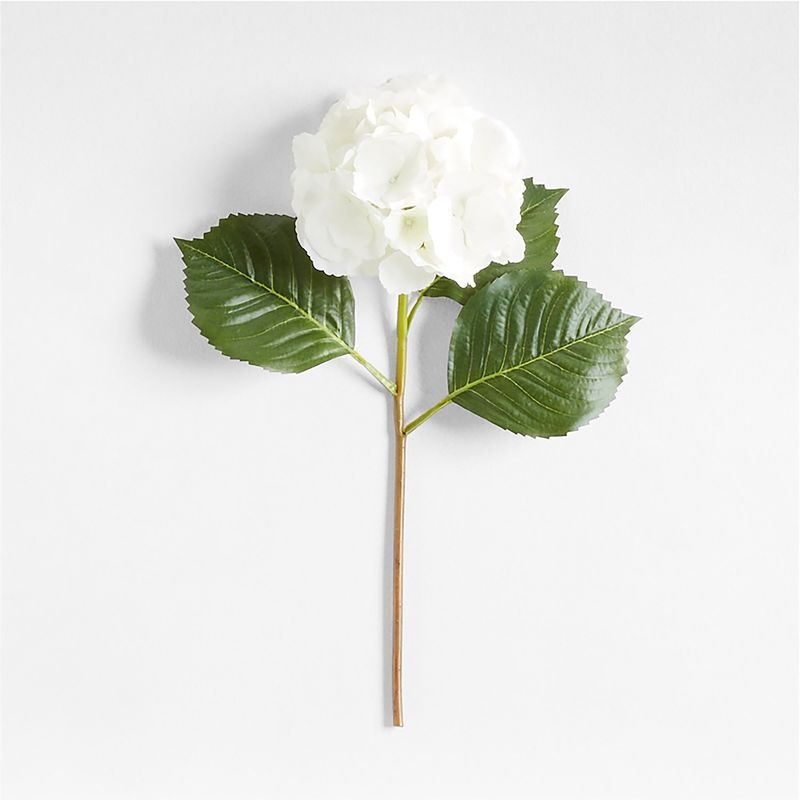 CRATE & BARREL - Rama Hortensia Blanca Artificial Crate & Barrel